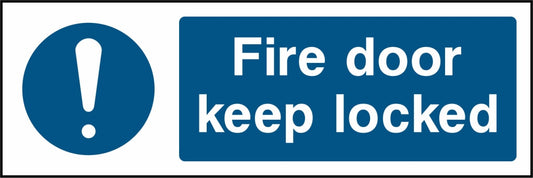 Fire door keep locked - Safety Decals Ltd