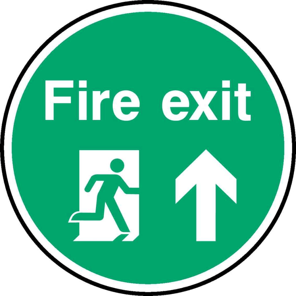 Fire Exit Keep Clear, Sign, Floor Sticker - Safety Decals Ltd