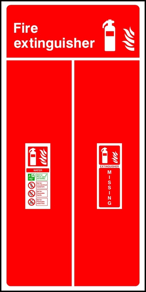 Fire 
extinguisher 
WATER 
A Safe for: 
Wood, paper 
and - Safety Decals Ltd