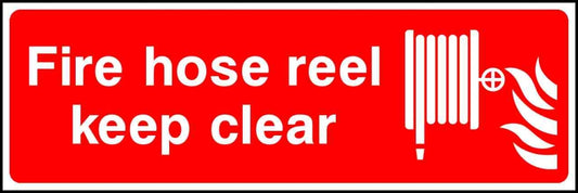 Fire hose reel keep clear - Safety Decals Ltd
