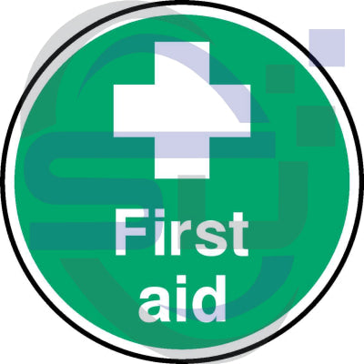 First Aid Sign, Floor Sticker - Safety Decals Ltd