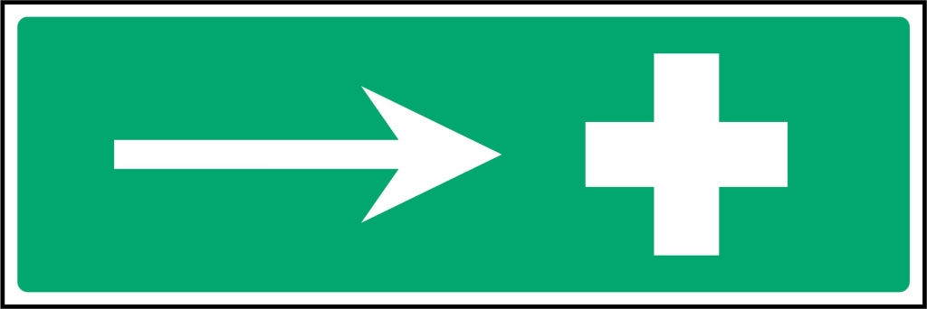 First aid this way - Safety Decals Ltd