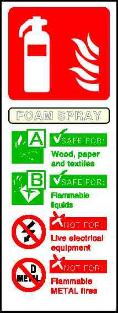 FOAM SPRAY 
A 
B 
SAFE FOR 
Wood, paper 
and textiles 
S - Safety Decals Ltd