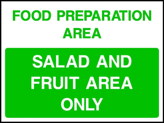 Food Preparation Area Salad And Fruit Only