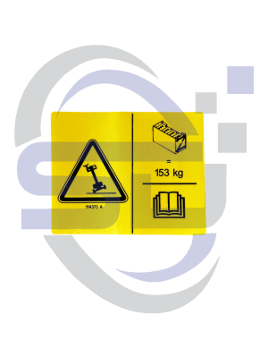 Genie Battery Hazard decal P/N 114370GT Single Decals