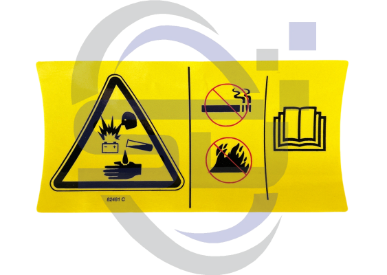 Genie Battery Safety decal P/N 82481