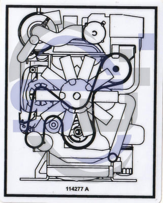 Genie Belt Routing decal, P/N 114277 - Safety Decals Ltd