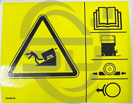 Genie Brake Release Operation decal, P/N 82495 - Safety Decals Ltd