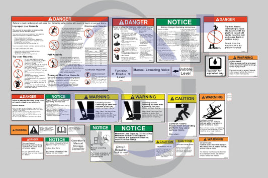 Genie CWP-15S Safety Decal Kit