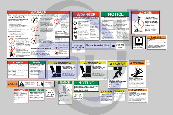 Genie CWP-15S Safety Decal Kit - Safety Decals Ltd