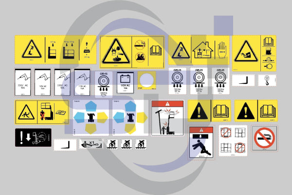 Genie GR12,GR15 & GR20 Safety Decal Kit - Safety Decals Ltd