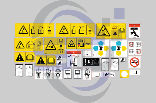 Genie Gr20 Safety Decal Sticker Kit S/N: 5001-11439