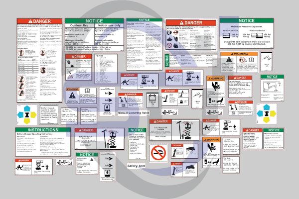 Genie GS1930 Safety Decal Kit - Safety Decals Ltd