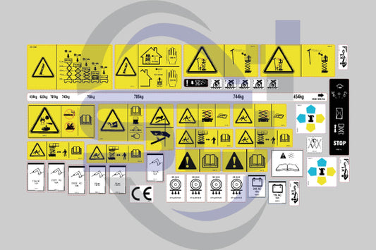 Genie Gs2646 Safety Decal Sticker Kit