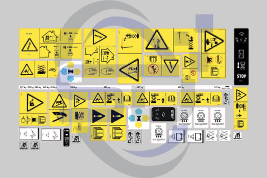 Genie Gs3246 Safety Decal Sticker Kit