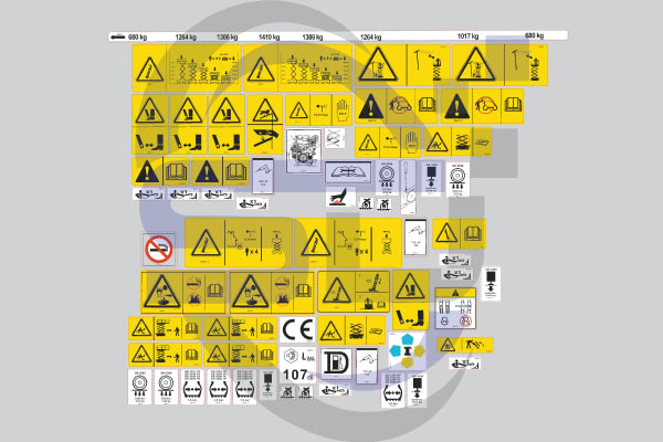 Genie Gs5390 Safety Decal Sticker Kit