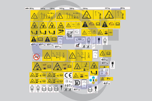 Genie Gs5390 Safety Decal Sticker Kit
