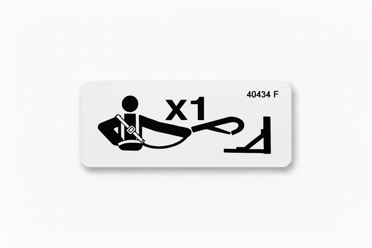 Genie Harness Point decal, P/N 40434 - Safety Decals Ltd