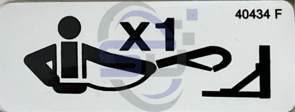 Genie Harness Point decal, P/N 40434 - Safety Decals Ltd