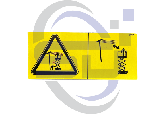 Genie High Voltage Above Warning decal P/N 82476