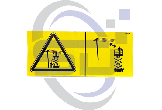 Genie High Voltage Above Warning decal P/N 82476