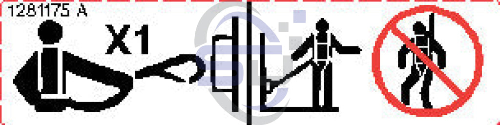 Genie Lanyard decal, P/N 1281175GT - Safety Decals Ltd