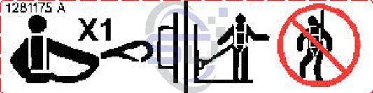 Genie Lanyard decal, P/N 1281175GT - Safety Decals Ltd