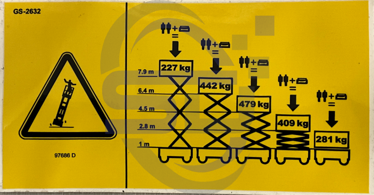 Genie Max Cap decal P/N 97686 - Safety Decals Ltd