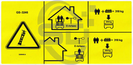 Genie Max Capacity decal, P/N 228940 - Safety Decals Ltd