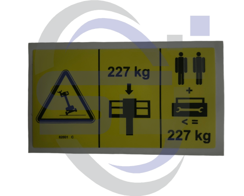 Genie Max Capacity decal, P/N 82601 - Safety Decals Ltd
