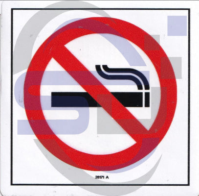 Genie No Smoking decal, P/N 28171 - Safety Decals Ltd