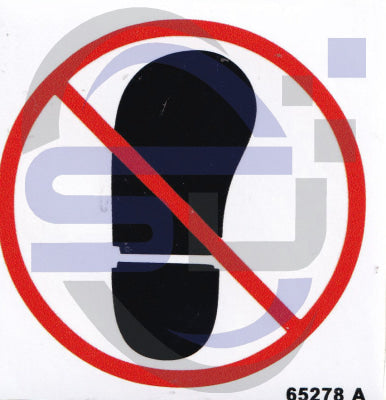 Genie No Step decal, P/N 65278 - Safety Decals Ltd