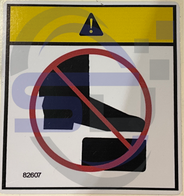 Genie No Step decal, P/N 82607 - Safety Decals Ltd