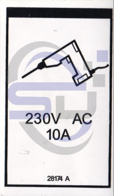 Genie Power to Platform 230V decal, P/N 28174 - Safety Decals Ltd