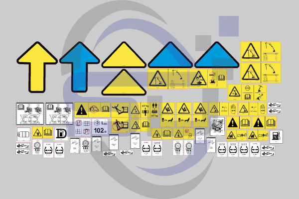 Genie S45 Safety Decal Kit, Sticker Kit From SN 18531 - Safety Decals Ltd