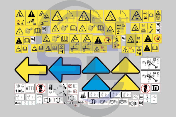 Genie S80/S85XC Safety Decal Kit, SN S80XCH-104 to S80XCH-3100 - Safety Decals Ltd
