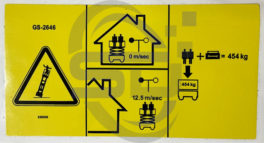 Genie SYM Max Cap decal P/N 228939 - Safety Decals Ltd