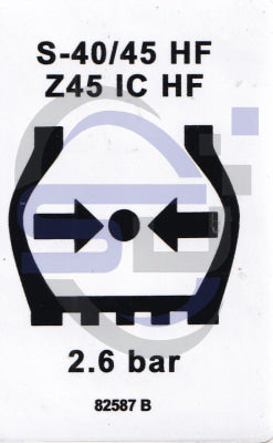 Genie Tire Pressure decal, P/N 82587 - Safety Decals Ltd