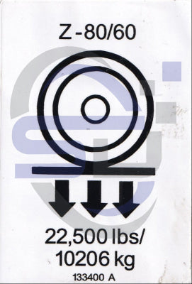 Genie Wheel Load decal, P/N 133400 - Safety Decals Ltd