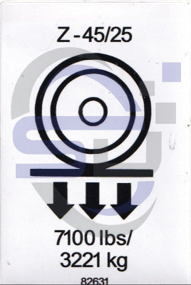 Genie Wheel Load decal, P/N 82631 - Safety Decals Ltd