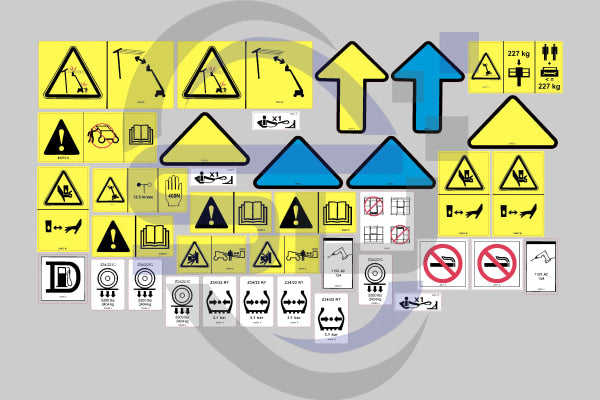 Genie Z34/22Ic Safety Decal Sticker Kit (From Serial Number 0781 To 9606)