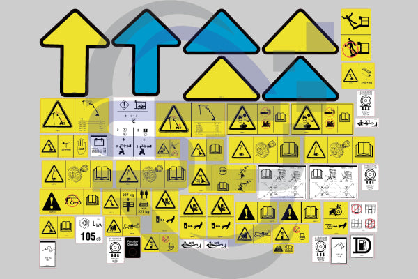 Genie Z45/25Bi Energy Safety Decal Sticker Kit ( Sn Z452507A-34011 To Z452516A-55298 Z452516N-55299