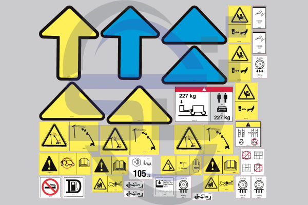 Genie Z51/30J Safety Decal Sticker Kit (From Serial Number 100 To 837)