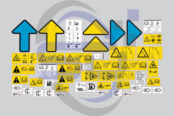 Genie Z60/34 Safety Decal Sticker Kit