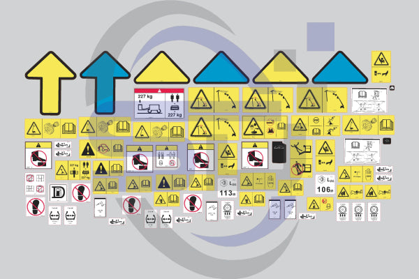 Genie Z80/60 Safety Decal Sticker Kit S/N: Z8015-5729