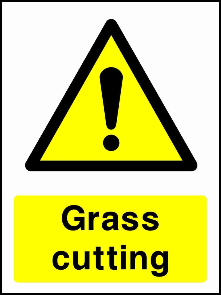 Grass cutting - Safety Decals Ltd