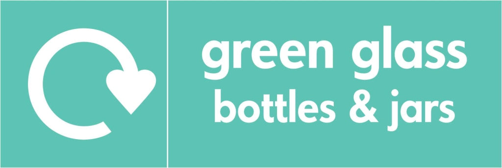 green glass bottles & jars - Safety Decals Ltd