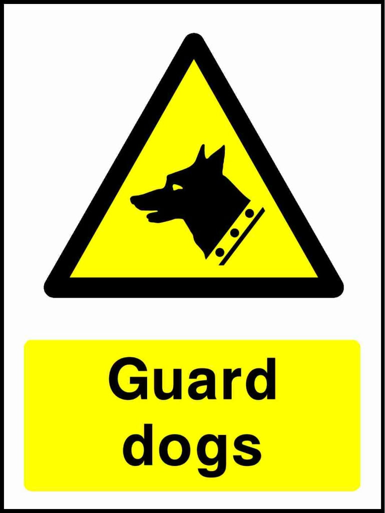 Guard dogs - Safety Decals Ltd