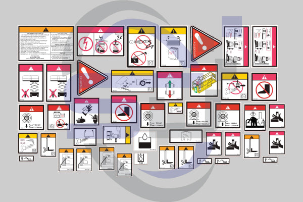 Haulotte Compact 12 RTE Safety Decal, Decal Kit - Safety Decals Ltd