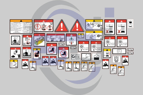 Haulotte Compact 8 Safety Decal, Decal Kit - Safety Decals Ltd